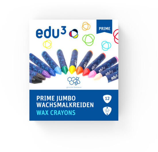 EDU3 VOŠČENKE PRIME JUMBO 1/12 (13,5 mm, čebelji vosek) 14692